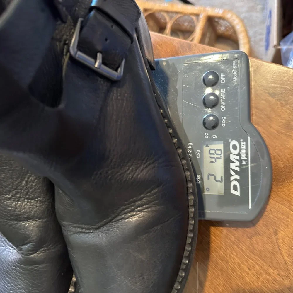 Gentle Souls Boots Womens 8.5 Moto Best‎ Of Black Leather Strap Buckle Ankle